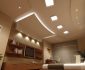 Innovative False Ceiling Designs for Modern Bedroom with Oak Bed and White Bedding near Teak Desk