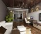 Lavish Vintage Studio Apartment Ideas with Eclectic Sofa and Ottoman Closed by Brown Storage