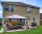 Prepossessing Patio Gazebo Canopy with Dark Seating and Square Table for Backyard Inspiration