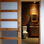 Rustic Bathroom Door Design