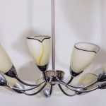 Unique Glass Chandelier Shades in Cream Design with Steel Holder for Your Light Fixture Inspiration