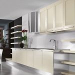 Modern IKEA Kitchen Cabinets 2014 in White Color for Appealing Kitchen with Glossy Countertop
