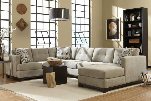 Natural Fabric Sectional Sofa