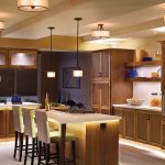Superb Drum Shade Semi Flush Mount of Kitchen Ceiling Lights Design for Modern Kitchen