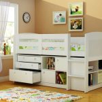 White Twin Storage Beds for Kids with Drawers