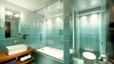 Blue Green Color Bathroom Design