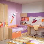 Brilliant Decorate Room Ideas for Kid Bedroom with Purple Bedding and Single Storage Bed
