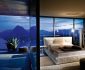Fantastic Panoramic View seen from Amazing Interior Design Ideas for Bedroom with Clear Glass Wall