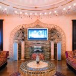 Gorgeous Track Lamps above Wonderful Sitting Room Dream Home Ideas with Round Table