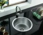 Stunning Glossy Sink Bowl and Enchanting Faucet for Modern Kitchen Sink Deals on Reflective Countertop