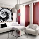 Unusual Wall Art and Globe Lamps inside Superb Ideas for Decorating Living Room with White Sofas