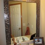 Attractive Accent Tile Frame for Bathroom Mirrors Desaign Ideas  above Cute  Chalk Vanity Color