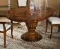 Calm Decor for Classic Dining Table Desaign with Circle Wooden Table near Chic Chair