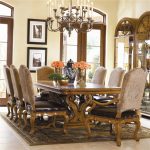 Equisite Decoration Classic Dining Table Desaigns with Great Sitting Area plus  Preety Hanging Candle