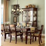 Exellent Furniture with Wooden Material for Antique Dining Room Ideas with Preety Hanging Lamp