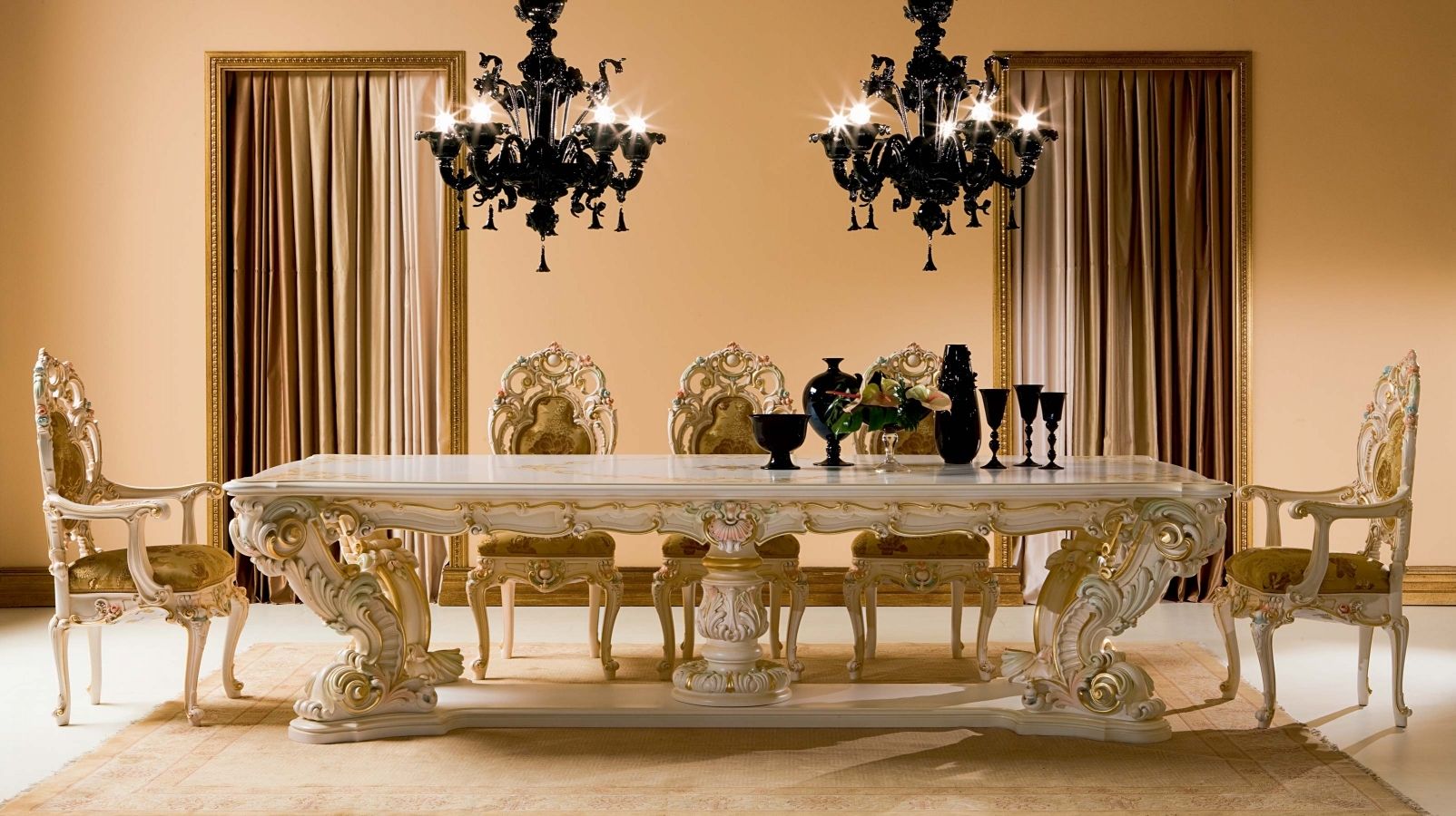 Lavish Classic Dining Table Designs as Attractive Focal Point with