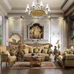 Impressive Decoration with Great Furniture in Antique Living Room Ideas with Large Glass Window