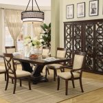 Interesting Decoration Furniture Classic Dining Table Desaign with Wooden Material plus Large  Sleeky Parquet