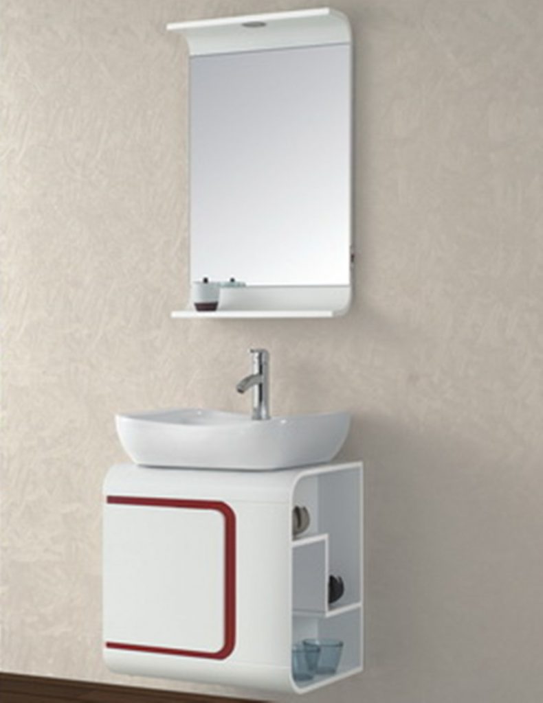 Lovely Small Vanity on Chalk Wall Paint above Classy Bathroom Mirrors Desaign Ideas Picture