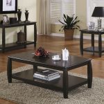 Simple Large Table For Living Room with Black Color Picture and Fresh Fruits Accessory