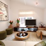 Acceptable Persian Living Room Designs with Sofa also Chairs plus Coffee table and TV
