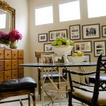 Affordable Style of Antique Dining Room Ideas with Dark Round Table also Cozy Chairs