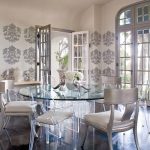 Angelic Table with Tempered Glass Top and Cute Chair for Antique Dining Room Ideas