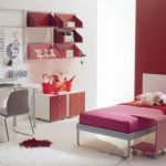 Astonishing Inspiration for Pink Bedroom Design Ideas with Small Bed also Set of Study Table