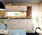 Charming Interior Room Decoration Ideas with Ikea Kitchen Cabinet also Nice Lighting Fixture