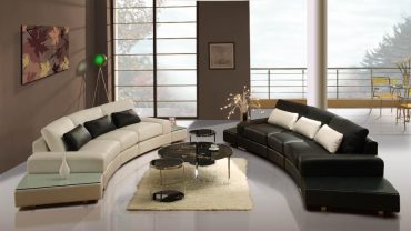 Enchanting Black Couch front White Couch plus Unusual Stand Lamp for Contemporary Living Room Decorating Ideas