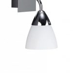 Massive Bathroom Lighting with Simple White Armature shaped Cone and Black Lamp Holder