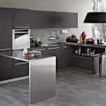 Stunning Italian Style Kitchen Cabinets with Drawers also Metal Knobs plus Stainless Steel Sink
