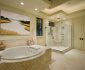 Unusual Bathtub right for Classic Luxury Bathrooms with Interesting Shower Room and Nice Painting