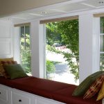 Window Seat designed to use empty space in front hall of home.