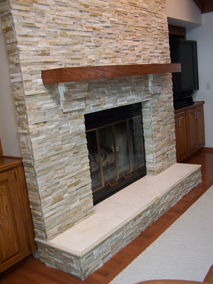 Brick Fireplace Mantel Shelf
