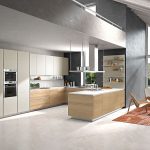 Enchanting White Modern Kitchen Designs Applying Cupboards Completed with Stove and Sink Plus Ovens