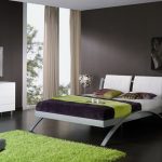 Chic bedroom Interior Furnished with SLeek Bedding in Queen Size and White Bedroom Wardrobe
