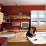 Earth Color Kitchen Promoting Natural Theme and Decorated by terracotta vase with Green Plant