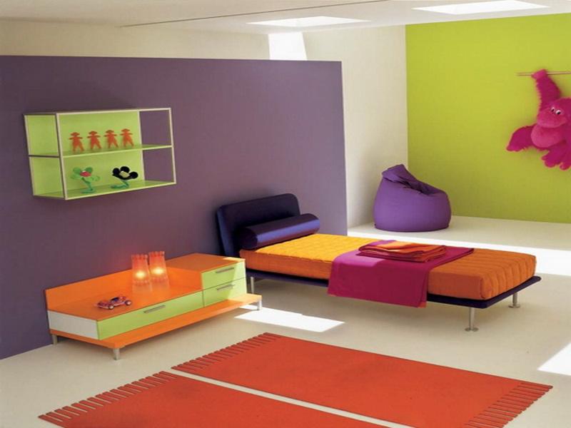Neon Colored Bedroom with Sleek Designed Furniture n Futuristic Styles