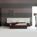 Sleek Bedroom with Super Minimalist Style Furnished with Large Bedding with Minimalist Decor