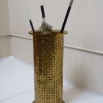 Woven Brass Umbrella Stand