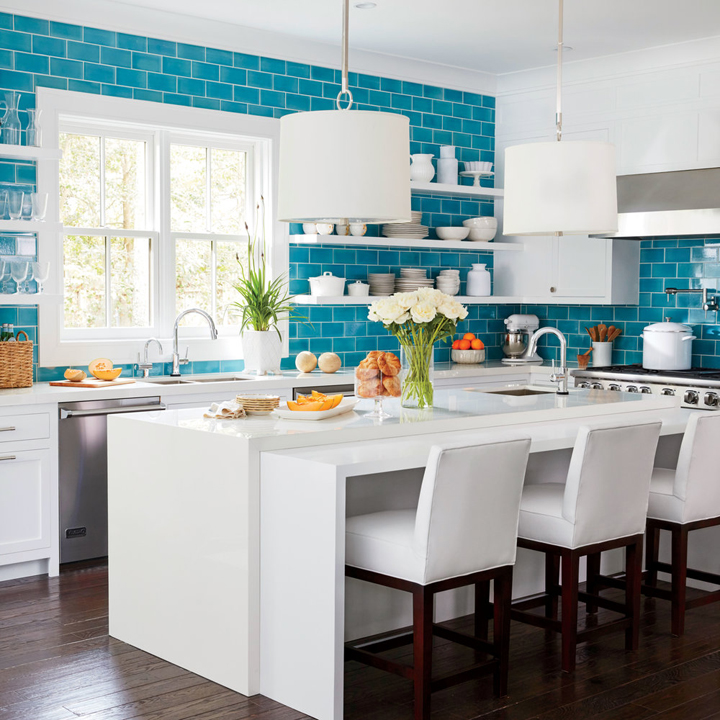 ocean blue kitchen color scheme