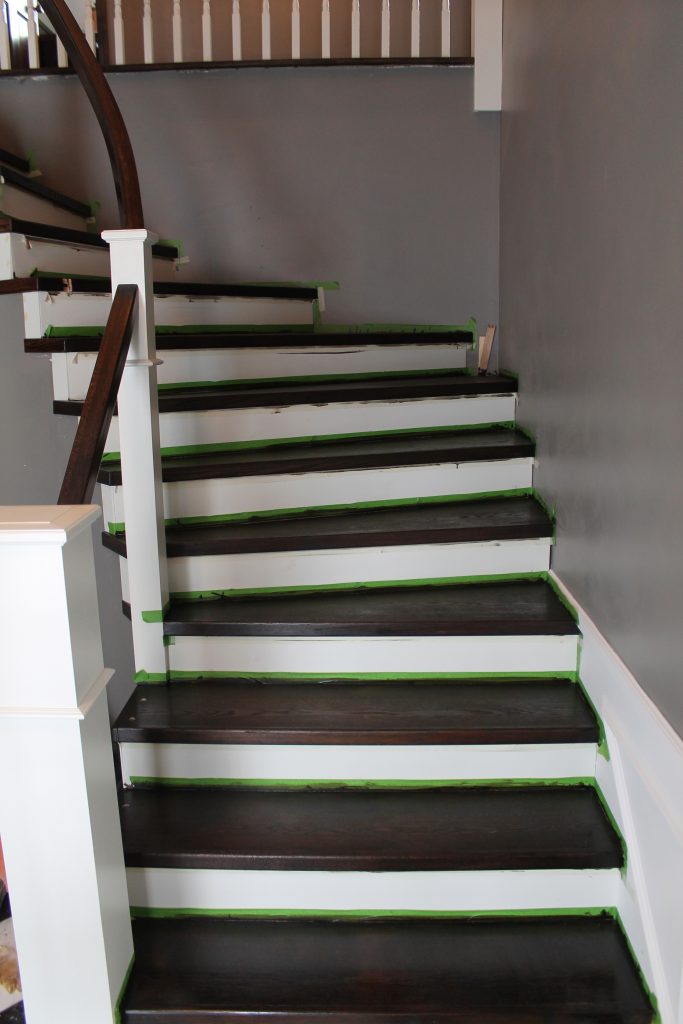 painted wooden stairs