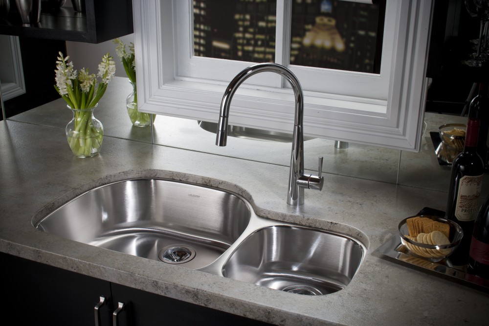 contemporary undermount kitchen sink