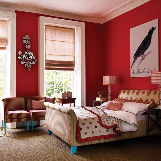 red themed room